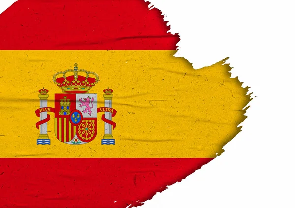 Abstract Spain Flag Ink Brush Stroke Effect — Stock Photo, Image