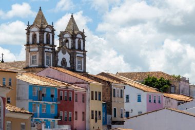 SALVADOR, BAHIA, BRAZİL 21 Eylül 2022: Pelourinho, Salvador, Bahia