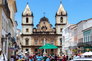 SALVADOR, BAHIA, BRAZİL 21 Eylül 2022: Igreja de Sao Francisco
