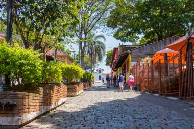 EMBU DAS ARTES, SAO PAULO, BRAZİL 10 Eylül 2020: Embu das Artes City Square