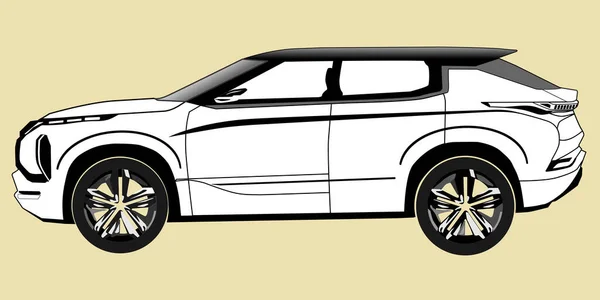 Wszystkie Nowe Pajero Sport 2023 Vector Desain — Wektor stockowy