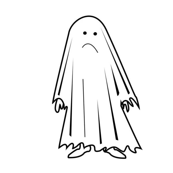 Fantasma Con Braccia Gambe Sfondo Bianco — Foto Stock