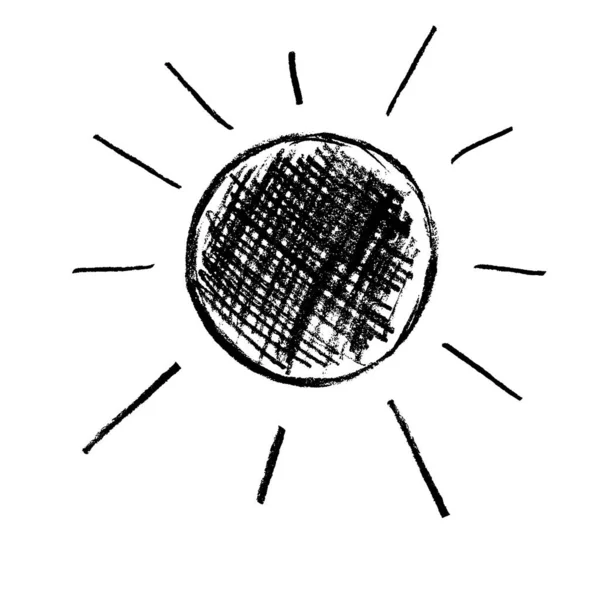 Sun Painted Black White Background — Stock Photo, Image