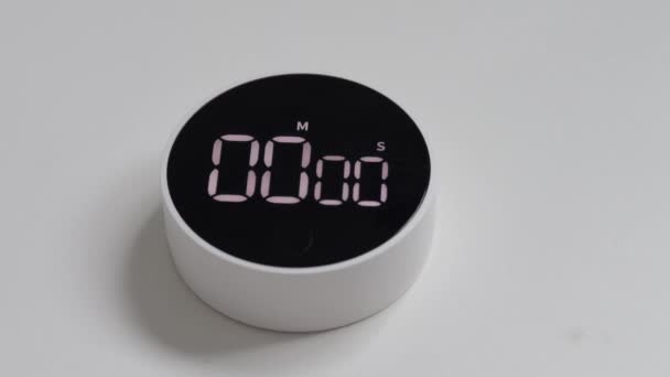 Tempo Scaduto Timer Conto Alla Rovescia Minuto Incandescente Led Cifre — Video Stock