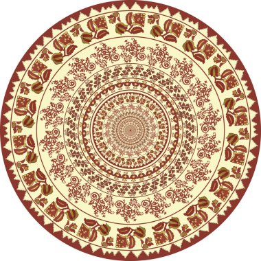 Ukrayna halk nakış süslemesi Çember desenli walpapper