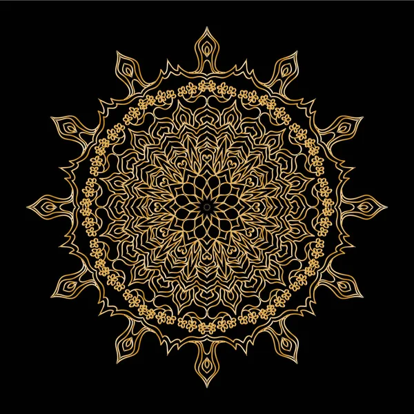 Cerchio Mandala Oro Antico — Foto Stock