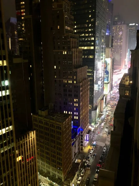Nowy York Nocą — Zdjęcie stockowe