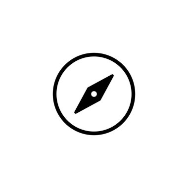 Pusula simgesi vektör illüstrasyonu. ok pusula simgesi işareti ve sembolü