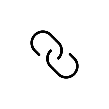 Bağlantı simgesi vektör illüstrasyonu. Hiper bağlantı zinciri işareti ve sembolü