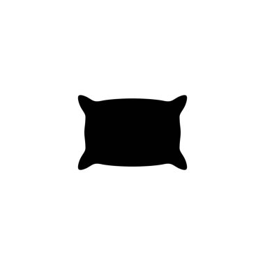 Yastık simgesi vektör çizimi. Yastık işareti ve sembol. Rahat yumuşacık yastık.