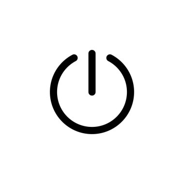 Güç ikonu vektör illüstrasyonu. Güç Anahtarı işareti ve sembolü. Elektrik gücü.