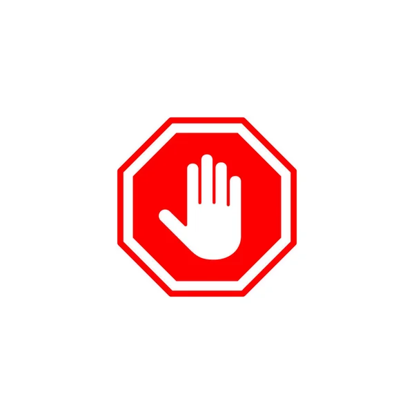 Stop Pictogram Vector Illustratie Stop Het Verkeersbord Handstopteken Symbool Stop — Stockvector