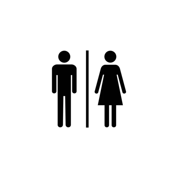 Illustration Vectorielle Icône Toilette Signe Symbole Des Toilettes Pour Filles — Image vectorielle