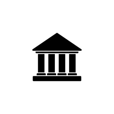 Banka simgesi vektör illüstrasyonu. Banka işareti ve sembol, müze, üniversite