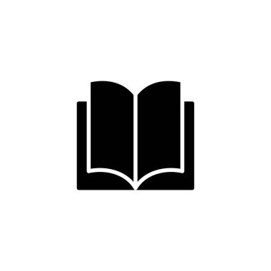 Kitap ikonu vektör çizimi. Açık kitap işareti ve sembol. Kitap simgesi