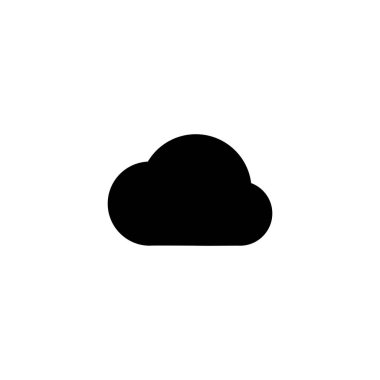 Bulut simgesi vektör çizimi. bulut işareti ve sembol