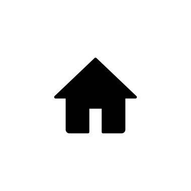 Ev ikonu vektör illüstrasyonu. Ev işareti ve sembol