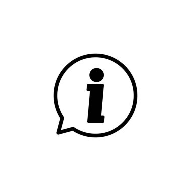 Bilgi simgesi vektör illüstrasyonu. İmza ve sembol hakkında. Faq simgesi