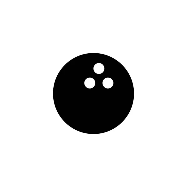 Icône Bowling Illustration Vectorielle Boule Bowling Signe Symbole Broche — Image vectorielle
