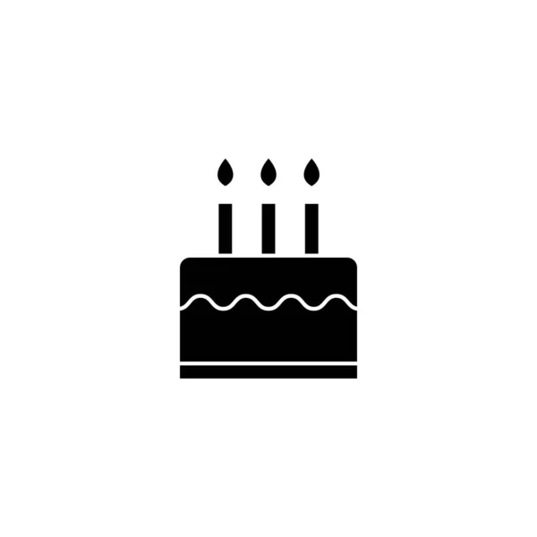 Cake Icon Vector Illustration Cake Sign Symbol Birthday Cake Icon — Stock Vector