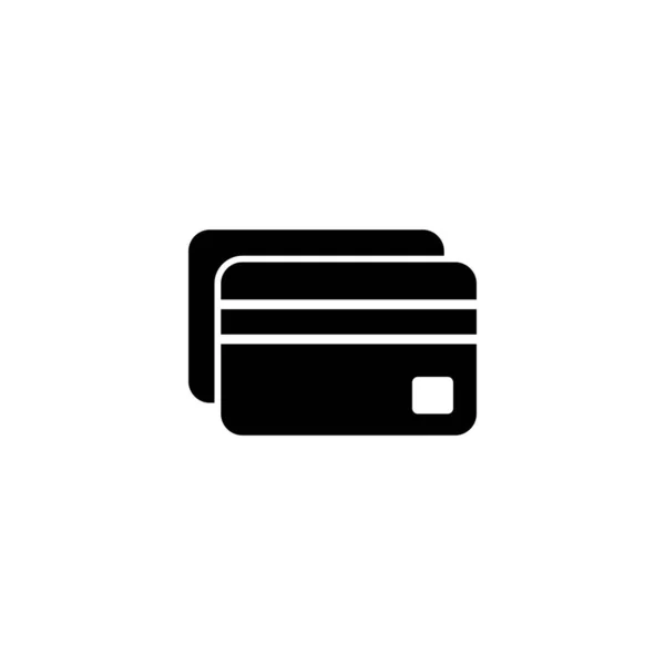 Ilustração Vetor Ícone Cartão Crédito Cartão Crédito Sinal Pagamento Símbolo — Vetor de Stock