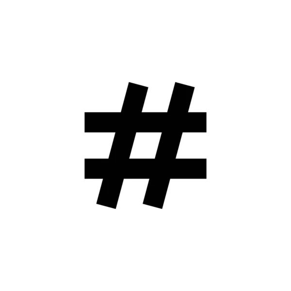 Ilustração Vetor Ícone Hashtag Hashtag Sinal Símbolo — Vetor de Stock