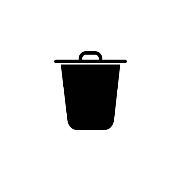 Trash Icon Vector Illustration Trash Can Icon Delete Sign Symbol — Stock Vector