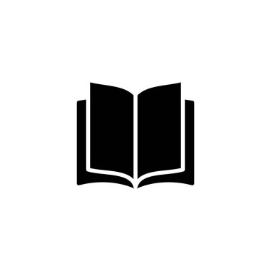 Kitap ikonu vektör çizimi. Açık kitap işareti ve sembol. Kitap simgesi