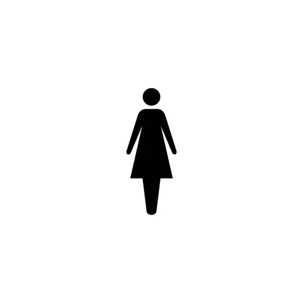 Vrouwelijke Pictogram Vector Illustratie Vrouw Teken Symbool — Stockvector