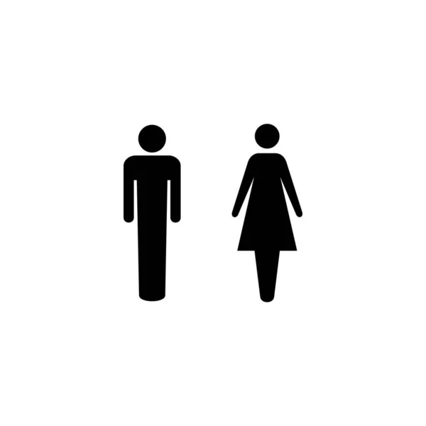 Man Woman Icon Vector Illustration Male Female Sign Symbol Girls — Stock Vector