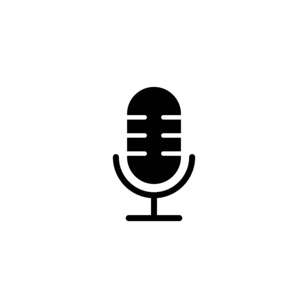 Microfoon Pictogram Vector Illustratie Karaoke Teken Symbool — Stockvector