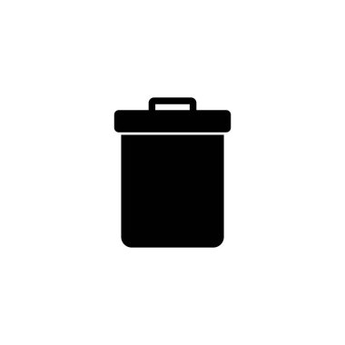 Çöp ikonu vektör illüstrasyonu. Çöp kutusu simgesi. İşareti ve sembolü sil.
