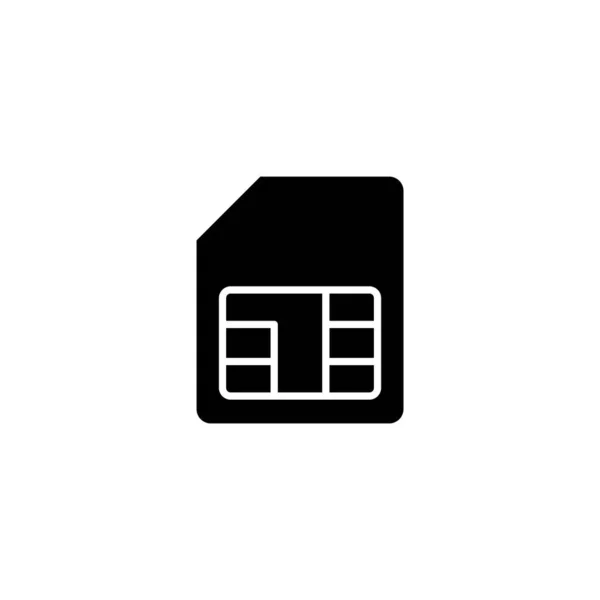 Icono Tarjeta Sim Ilustración Vectorial Signo Símbolo Tarjeta Sim Dual — Vector de stock