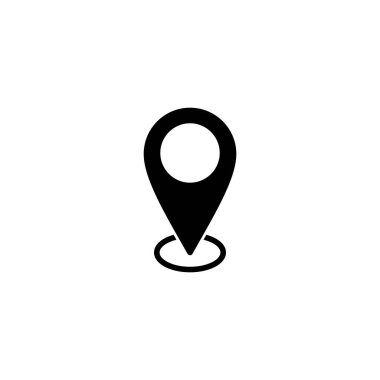 Adres simgesi vektör illüstrasyonu. Ev işareti ve sembol. nokta