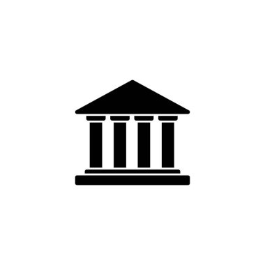 Banka simgesi vektör illüstrasyonu. Banka işareti ve sembol, müze, üniversite