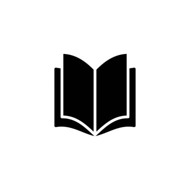 Kitap ikonu vektör çizimi. Açık kitap işareti ve sembol. Kitap simgesi