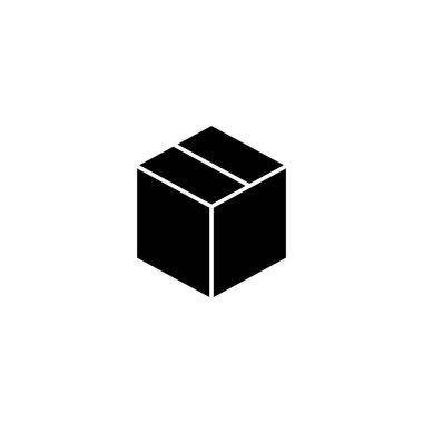 Kutu simgesi vektör illüstrasyonu. kutu işareti ve sembol, paket, paket