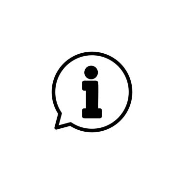 Bilgi simgesi vektör illüstrasyonu. İmza ve sembol hakkında. Faq simgesi