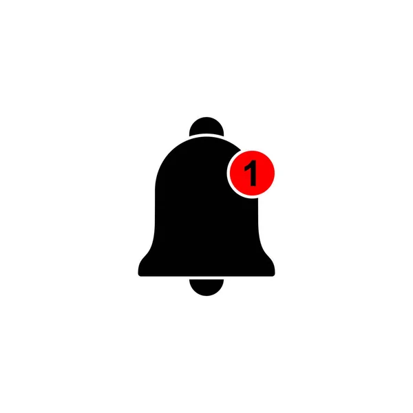 Icono Bell Ilustración Vectorial Signo Notificación Símbolo Para Diseño Del — Vector de stock