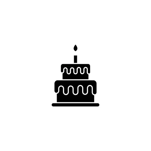Torta Ikon Vektor Illusztráció Torta Jel Szimbólum Születésnapi Torta Ikon — Stock Vector