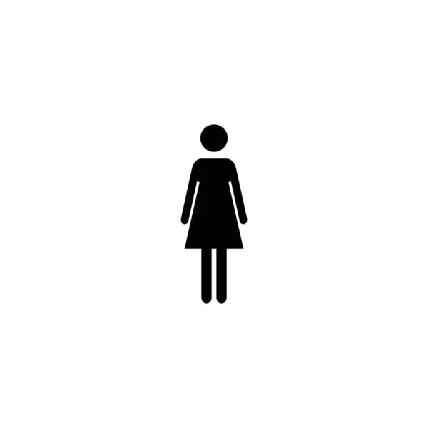 Kvinnlig Ikon Vektor Illustration Kvinna Tecken Och Symbol — Stock vektor