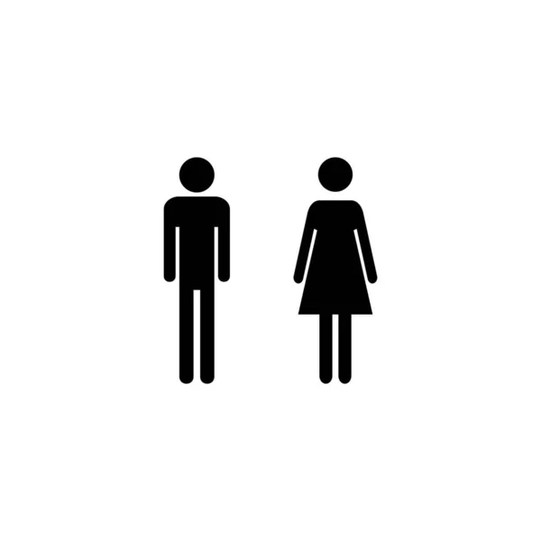 男人和女人的图标矢量插图 男女符号和符号 女孩和男孩 — 图库矢量图片