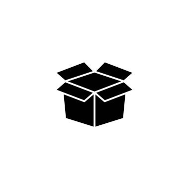 Kutu simgesi vektör illüstrasyonu. kutu işareti ve sembol, paket, paket