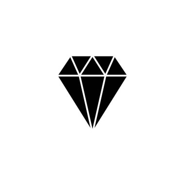 Elmas ikon vektör illüstrasyonu. Elmas taşları işareti ve sembolü