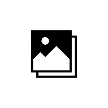 Resim simgesi vektör illüstrasyonu. Fotoğraf galerisi işareti ve sembol. resim simgesi