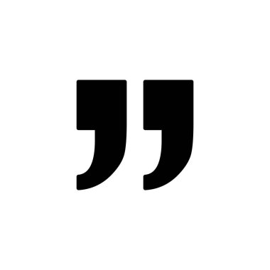 Simge vektör illüstrasyonundan alıntı. Tırnak işareti ve sembol