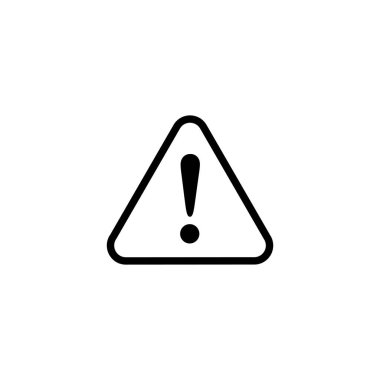 Ünlem tehlikesi işareti illüstrasyonu. Dikkat işareti ve sembol. Tehlike uyarısı işareti