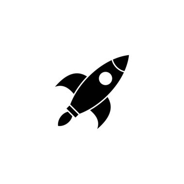 Roket ikon vektör illüstrasyonu. Başlangıç işareti ve sembol. roket fırlatma simgesi