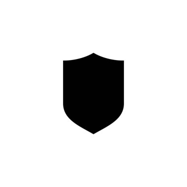 Kalkan simgesi vektör illüstrasyonu. Koruma ikonu. Güvenlik işareti ve sembol