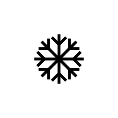 Kar ikonu vektör illüstrasyonu. kar tanesi işareti ve sembol